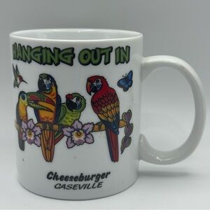 Cheeseburger in Caseville Hanging Out In Michigan Souvenir Coffee Mug Parrots